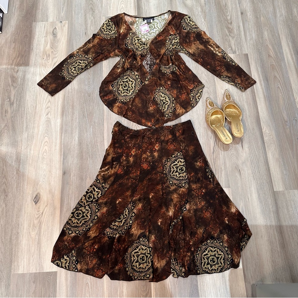 Vintage Elegant Brown Set